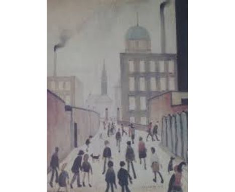 Laurence Stephen Lowry (1887-1976) - a coloured print issued in a limited edition entitled 'Mrs Swindells', signed in pencil 