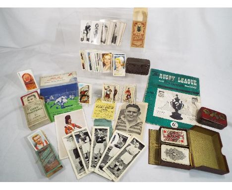 A good mixed lot to include a set of Carreras black and white cards 'Film & Stage Beauties' in period Carreras Black Cat ciga