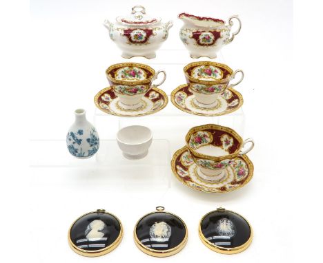 Including Royal Albert cups and saucers.