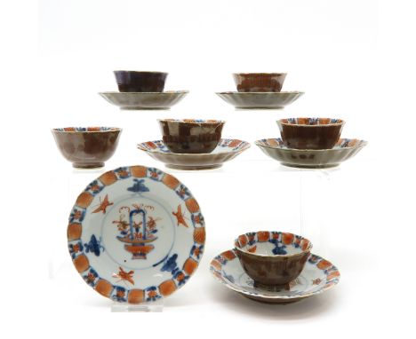 Saucers are 11 cm. in diameter, restored.
