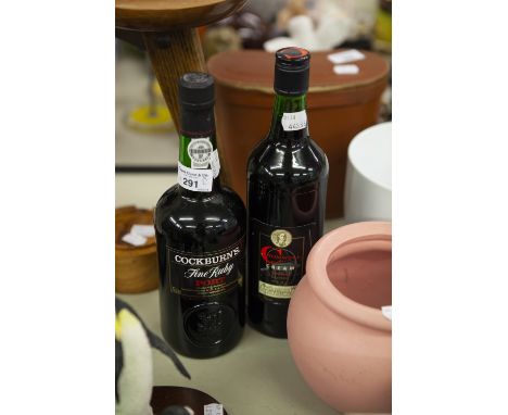 BOTTLE OF 'COCKBURN' FINE RUBY PORT AND A BOTTLE OF 'CROMWELL' FORTIFIED BRITISH WINE 