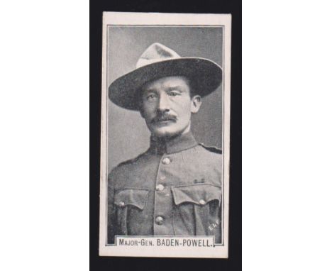 Cigarette card, Boer War Celebrities 'STEW', type card, Major-Gen. Baden-Powell (vg) (1)