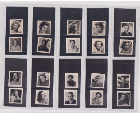 Trade cards, Wow Gum, (Myers Metreveli ), Film Stars 1st & 2nd Series, 'K' size (48 in each set), includes Marilyn Monroe (ge