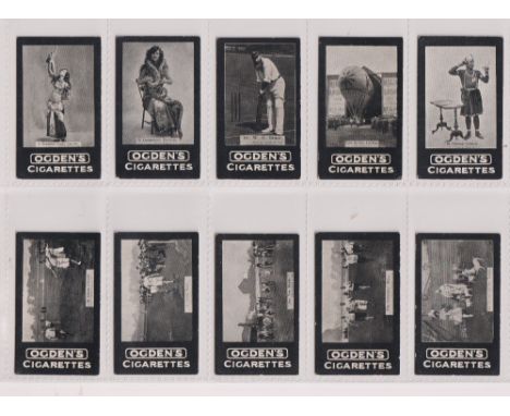 Cigarette cards, Ogden's, Tabs, General Interest (Item 96) (set, 100 cards) inc. W.G. Grace, Football, Cricket teams, Actors 