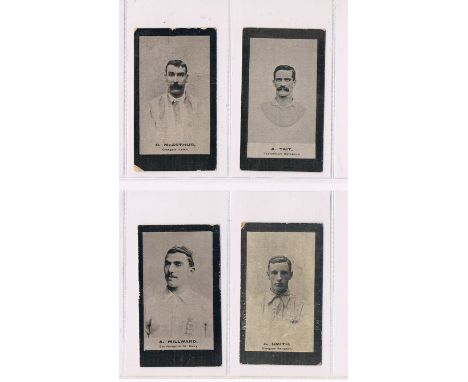 Cigarette cards, Smith's, Footballers (Brown Back), 4 cards, England & Scottish Internationals, 4 cards, D. McArthur Glasgow 