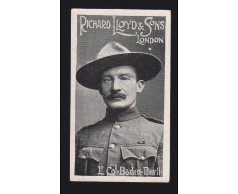 Cigarette card, Richard Lloyd, Boer War Celebrities, type card, Lt. Col. Baden-Powell (vg) (1)