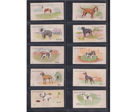 Cigarette cards, Cope's, Dogs of the World (Scandinavian) (set, 50 cards) (most with light staining backs, fair/gd) 