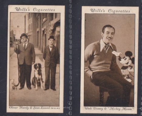 Cigarette cards, Wills, Cinema Stars, 3rd Series, two cards, no 7 Laurel & Hardy (very slight foxing to back, gd) & no 24 Wal