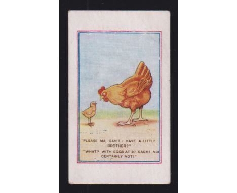 Cigarette card, H. Chapman & Co, Army Pictures, Cartoons etc, type card, 'Please Ma, Can't I have a little brother?' (gd) (1)