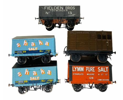 5x Assorted Kit Built 'O' Gauge 7mm Freight Wagons - All Unboxed&nbsp;