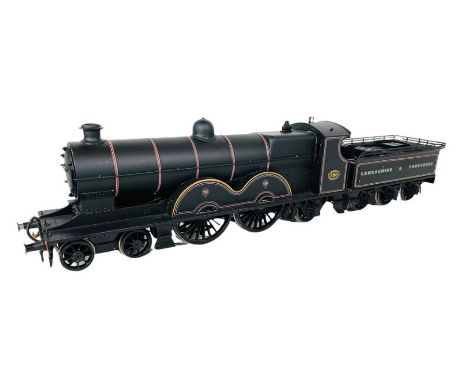 O Gauge 7mm Fine Scale Highflyer 4-4-2 Steam Locomotive LYR Black Livery - Made from Lanky Kits. Built by Tim Hughes and Pain