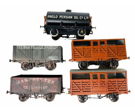 5x Assorted Kit Built 'O' Gauge 7mm Freight Goods Wagons - All Unboxed&nbsp;