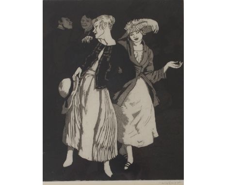 •DAME LAURA KNIGHT RA, RE, RWS (BRITISH 1877-1970) BANK HOLIDAY Etching and aquatint, signed, 26.5 x 21cm (10 3/8 x 8 1/4") C