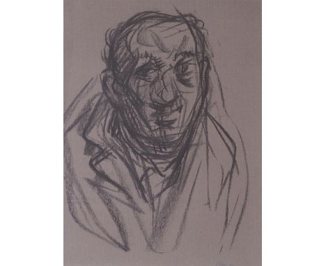 •PETER HOWSON OBE (SCOTTISH B. 1958) FIGURE STUDY Charcoal, signed, 29 x 22cm (11 1/4 x 8 1/2") Cyril Gerber Fine Art label v