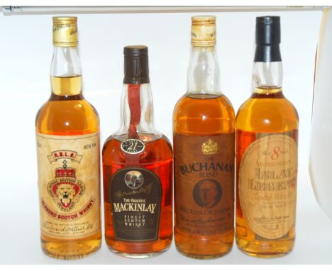 TEN VARIOUS BOTTLES OF WHISKY comprising: Royal Citadel; "Bankie" of the Year 1976, ceramic decanter, MacKinlay's Legacy 12 y