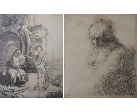 REMBRANDT HARMENSZOON VAN RIJN (DUTCH 1606-1669) CHRIST AND THE WOMAN OF SAMARIA Drypoint etching, signed and dated 'Rembrand