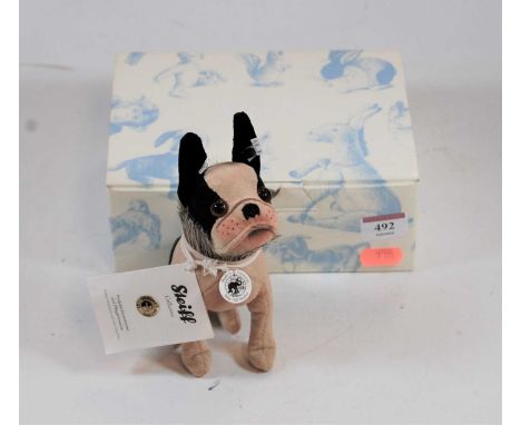 A Steiff Bully 1927 replica soft toy, h.14cm, EAN 403095, boxed with certificateCondition report: Browning to mouth which may