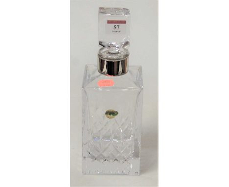 A Waterford cut crystal decanter and stopper, having a white metal collar and Waterford paper labelCondition report: Waterfor