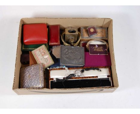 A small collection of miscellaneous items, to include an Edwardian silver mounted easel photograph frame, a lady's wristwatch