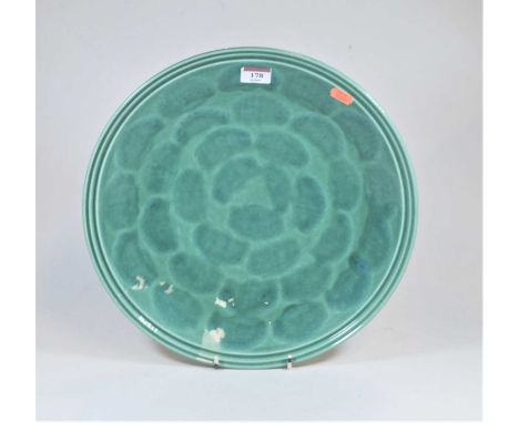 Poole Pottery living glaze charger printed back stamp dia. 35cm