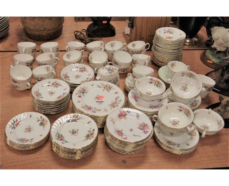 An extensive Mintons 12-place setting tea and dinner service in the Marlow pattern (incomplete) together with Minton part tea