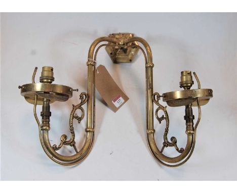 A French style brass twin sconce wall light fitting