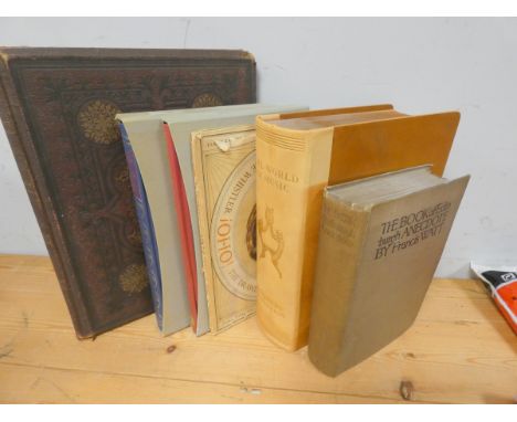 SANDVED K. B. (Ed).&nbsp;&nbsp;The World of Music. Illus. Thick quarto. Leather backed polished wood brds. N.d.; also 5 unrel