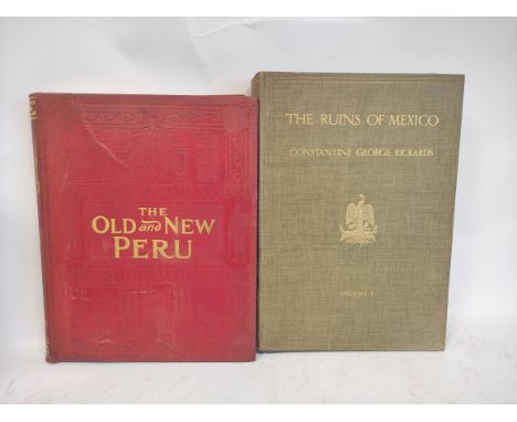 WRIGHT MARIE R.&nbsp;&nbsp;The Old &amp; the New Peru. Many illus. Quarto. Orig. embossed dec. red cloth gilt. Philadelphia, 