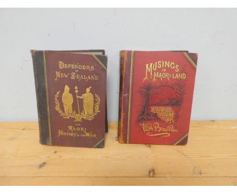 GUDGEON THOMAS W.&nbsp;&nbsp;The Defenders of New Zealand. 620pp. Col. frontis &amp; many portrait &amp; other plates incl. d