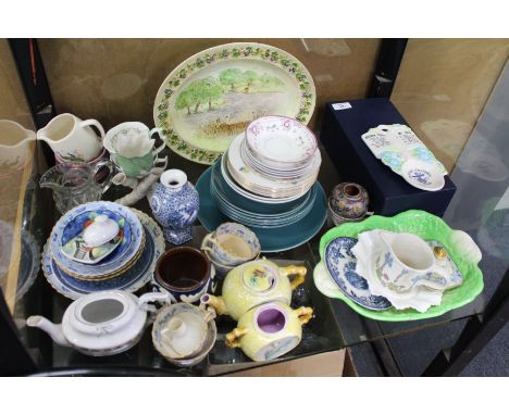 A LARGE QUANTITY OF CHINA AND GLASSWARE to include a Whitefriars limited edition engraved goblet complete with box and Certif