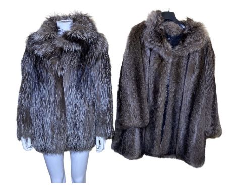 A vintage silver fox jacket (s)and a longer length wolf fur jacket by Revillon (m-l) (2)both are in good, clean and supple co