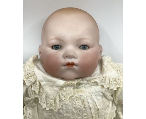 Antique Doll; German Armand Marseille large &nbsp;341 Dream baby bisque flange neck head ( good order closed mouth)doll on cl