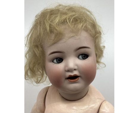 Antique Doll;Bisque head Kammer &amp; Reinhardt 126 Simon and Halbig 18” Character baby doll with open close fixed tremble to