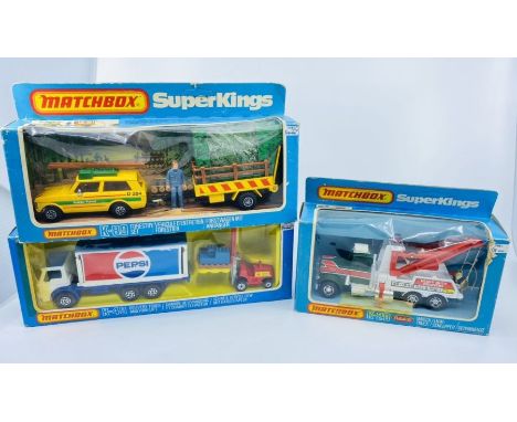 Matchbox Superkings Giftsets - To Include: K89 Forestty Set, K-40 Delivery Truck, K-20 Wreck Truck - All 3x boxes are tired a
