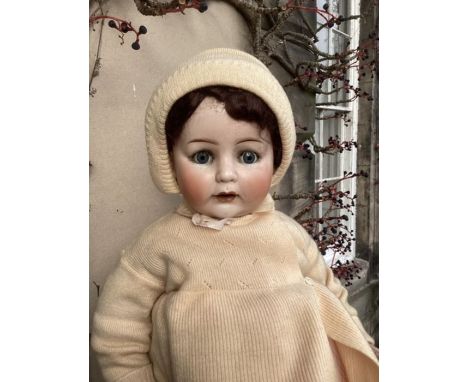 An Antique German bisque doll oversized large Mannequin doll  Gustav Wohllebaw Consigned by original lady German bisque head 