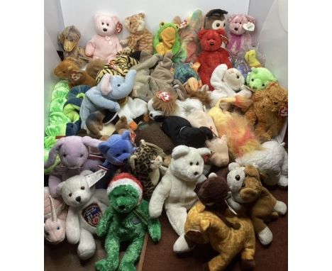 TY Vintage beanie bears  teddy bears and animals large selection-all excellent with tags from Happy Christmas Holidays  flopp