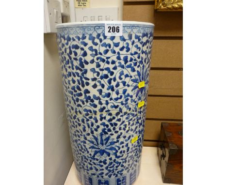 Oriental blue and white porcelain stick stand