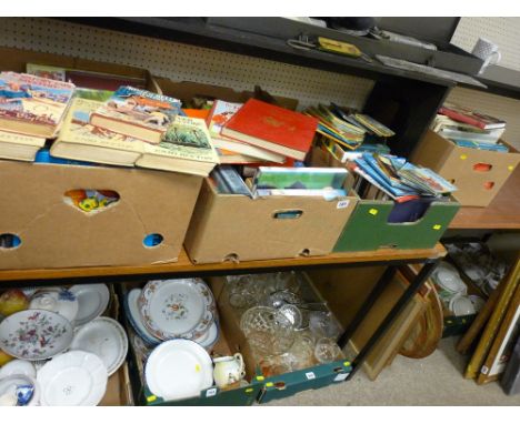 Four boxes of vintage mixed books including Enid Blyton, Ladybird books, good art themed books etc
