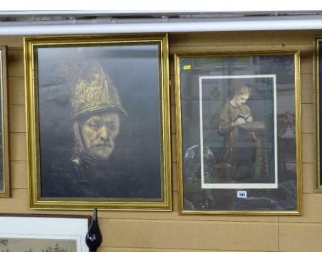 Print - portrait of a Cavalry soldier and another print