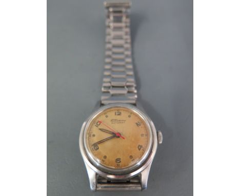 A gentleman's Fortissimo Automat wristwatch in stainless steel case with stainless steel strap, Arabic numerals to dial at 12