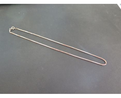 A fancy-link chain - Tests as 9ct gold - Length 46cms - Weight approx 7.4gms
Condition Report: Fair - With light surface scra