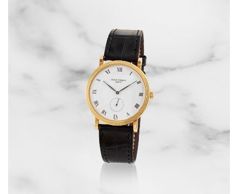 Patek Philippe. An 18K gold manual wind wristwatchPatek Philippe. Montre bracelet en or jaune 18K (750) mouvement mécaniqueMo