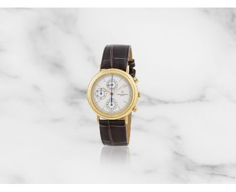 Vacheron Constantin. An 18K gold automatic calendar chronograph wristwatch with sigma dialVacheron Constantin. Chronographe b