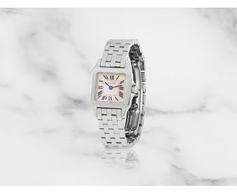 Cartier. A lady's stainless steel quartz bracelet watch with mother of pearl dialCartier. Montre bracelet de dame en acier mo