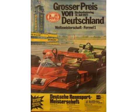 Automobilclub
Gro&szlig;er Preis von Deutschland Formel 1 - 1977
Poster
Measures approx. 84cm x 59cm (33" x 23")

Previously 