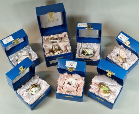 Royal Worcester, Country Life Series, a collection of porcelain animals and insects, appearing in original boxes to include: 