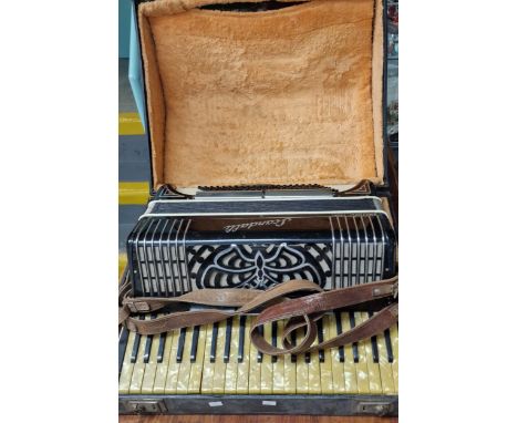Cased Scandalli Butterfly Model Accordion. (B.P. 21% + VAT)