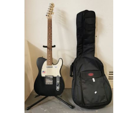 American made Fender Telecaster electric guitar, No. Z8104034, model No. 0111260306, dated from 2008. Together with fabric ca