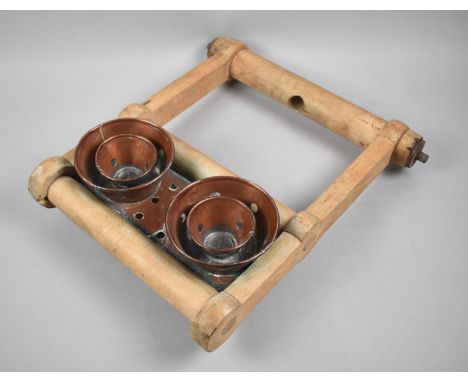 A Vintage Copper and Wooden Laundry Tool, Washing Agitator, 41cms High 