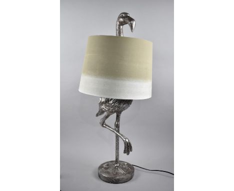A Large Modern Novelty Table Lamp and Shade in the Form of a Flamingo, 84cms High 